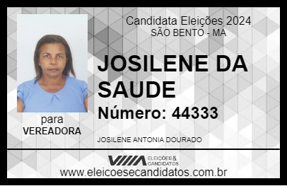 Candidato JOSILENE DA SAUDE 2024 - SÃO BENTO - Eleições