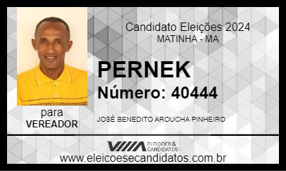 Candidato PERNEK 2024 - MATINHA - Eleições