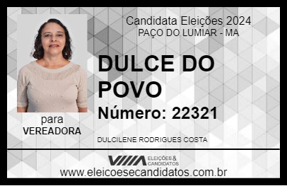 Candidato DULCE DO POVO 2024 - PAÇO DO LUMIAR - Eleições