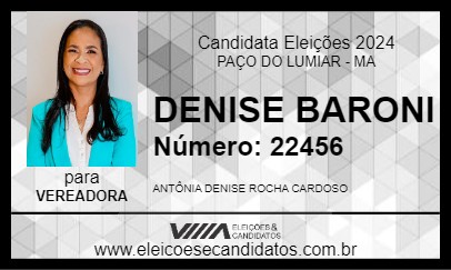 Candidato DENISE BARONI 2024 - PAÇO DO LUMIAR - Eleições