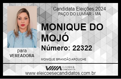 Candidato MONIQUE AROUCHE 2024 - PAÇO DO LUMIAR - Eleições