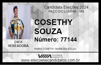 Candidato COSETHY SOUZA 2024 - PAÇO DO LUMIAR - Eleições