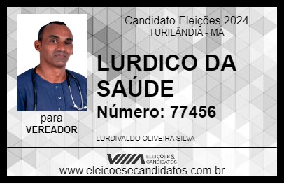 Candidato LURDICO DA SAÚDE 2024 - TURILÂNDIA - Eleições