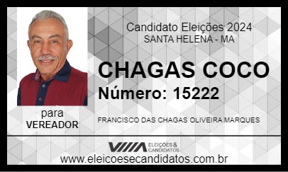 Candidato CHAGAS COCO 2024 - SANTA HELENA - Eleições