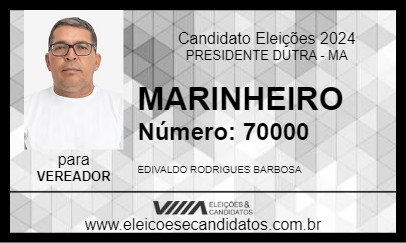 Candidato MARINHEIRO 2024 - PRESIDENTE DUTRA - Eleições