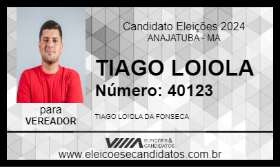 Candidato TIAGO LOIOLA 2024 - ANAJATUBA - Eleições