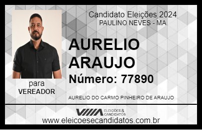 Candidato AURELIO ARAUJO 2024 - PAULINO NEVES - Eleições