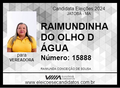 Candidato RAIMUNDINHA DO OLHO D ÁGUA 2024 - JATOBÁ - Eleições