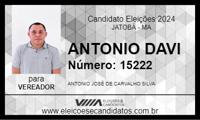 Candidato ANTONIO DAVI 2024 - JATOBÁ - Eleições