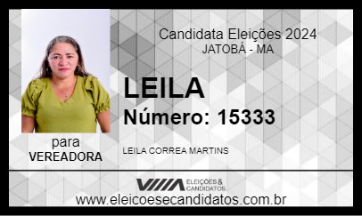 Candidato LEILA 2024 - JATOBÁ - Eleições