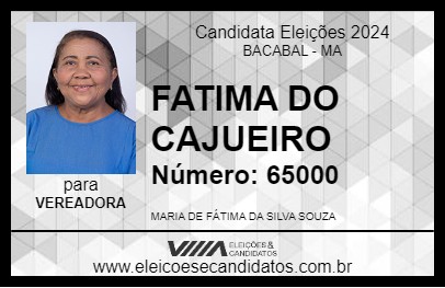 Candidato FATIMA DO CAJUEIRO 2024 - BACABAL - Eleições