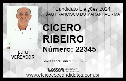 Candidato CICERO RIBEIRO 2024 - SÃO FRANCISCO DO MARANHÃO - Eleições