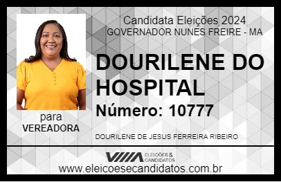 Candidato DOURILENE DO HOSPITAL 2024 - GOVERNADOR NUNES FREIRE - Eleições