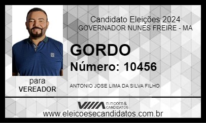 Candidato GORDO 2024 - GOVERNADOR NUNES FREIRE - Eleições