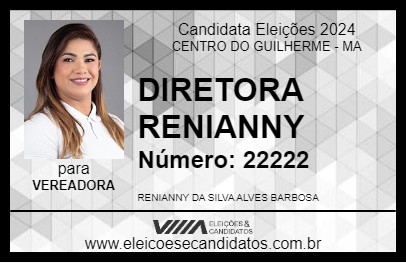 Candidato DIRETORA RENIANNY 2024 - CENTRO DO GUILHERME - Eleições