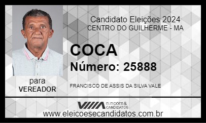 Candidato COCA 2024 - CENTRO DO GUILHERME - Eleições