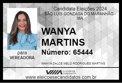 Candidato WANYA MARTINS 2024 - SÃO LUÍS GONZAGA DO MARANHÃO - Eleições