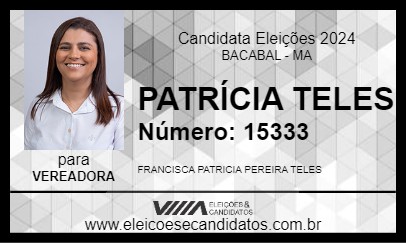 Candidato PATRÍCIA TELES 2024 - BACABAL - Eleições