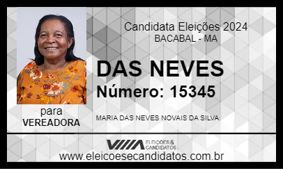 Candidato DAS NEVES 2024 - BACABAL - Eleições