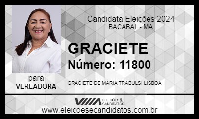 Candidato GRACIETE 2024 - BACABAL - Eleições