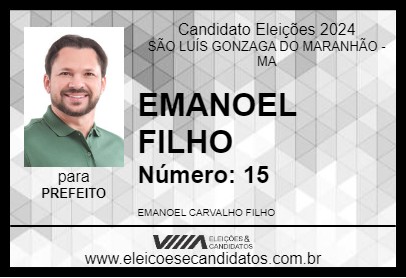 Candidato EMANOEL FILHO 2024 - SÃO LUÍS GONZAGA DO MARANHÃO - Eleições