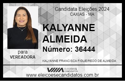 Candidato KALYANNE ALMEIDA 2024 - CAXIAS - Eleições