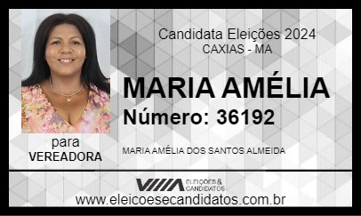 Candidato MARIA AMÉLIA 2024 - CAXIAS - Eleições