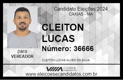 Candidato CLEITON LUCAS 2024 - CAXIAS - Eleições