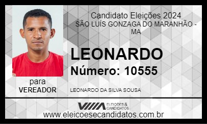 Candidato LEONARDO 2024 - SÃO LUÍS GONZAGA DO MARANHÃO - Eleições