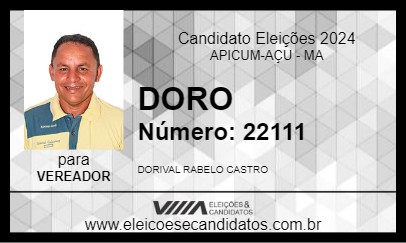 Candidato DORO 2024 - APICUM-AÇU - Eleições