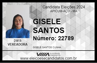 Candidato GISELE SANTOS 2024 - APICUM-AÇU - Eleições