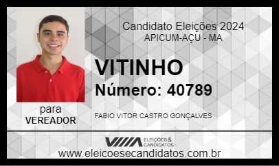 Candidato VITINHO 2024 - APICUM-AÇU - Eleições