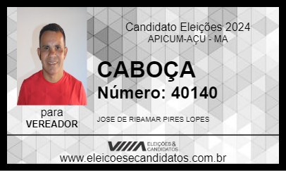 Candidato CABOÇA 2024 - APICUM-AÇU - Eleições