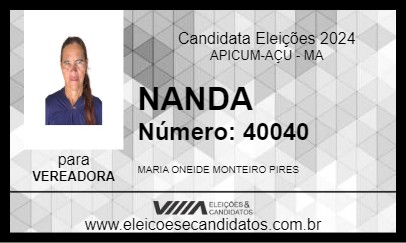 Candidato NANDA 2024 - APICUM-AÇU - Eleições