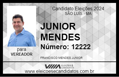 Candidato JUNIOR MENDES 2024 - SÃO LUÍS - Eleições