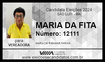 Candidato MARIA DA FITA 2024 - SÃO LUÍS - Eleições