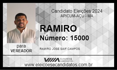 Candidato RAMIRO SAIF 2024 - APICUM-AÇU - Eleições