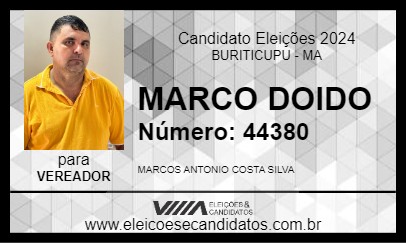 Candidato MARCO 2024 - BURITICUPU - Eleições