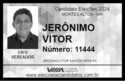 Candidato JERÔNIMO VITOR 2024 - MONTES ALTOS - Eleições