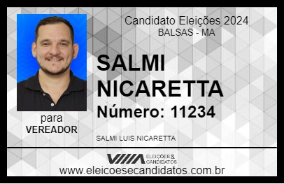 Candidato SALMI NICARETTA 2024 - BALSAS - Eleições