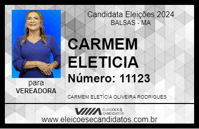 Candidato CARMEM ELETICIA 2024 - BALSAS - Eleições