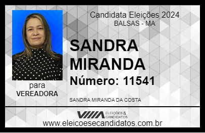 Candidato SANDRA  COSTA 2024 - BALSAS - Eleições