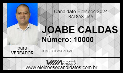 Candidato JOABE CALDAS 2024 - BALSAS - Eleições