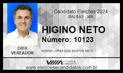 Candidato HIGINO NETO 2024 - BALSAS - Eleições