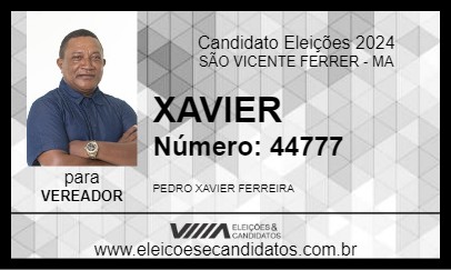 Candidato XAVIER 2024 - SÃO VICENTE FERRER - Eleições