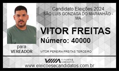 Candidato VITOR FREITAS 2024 - SÃO LUÍS GONZAGA DO MARANHÃO - Eleições