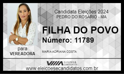 Candidato FILHA DO POVO 2024 - PEDRO DO ROSÁRIO - Eleições