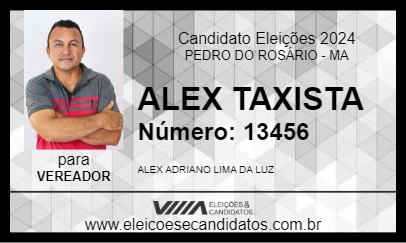 Candidato ALEX TAXISTA 2024 - PEDRO DO ROSÁRIO - Eleições