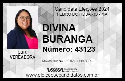 Candidato DIVINA BURANGA 2024 - PEDRO DO ROSÁRIO - Eleições