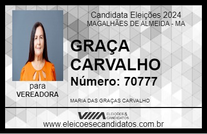 Candidato GRAÇA CARVALHO 2024 - MAGALHÃES DE ALMEIDA - Eleições